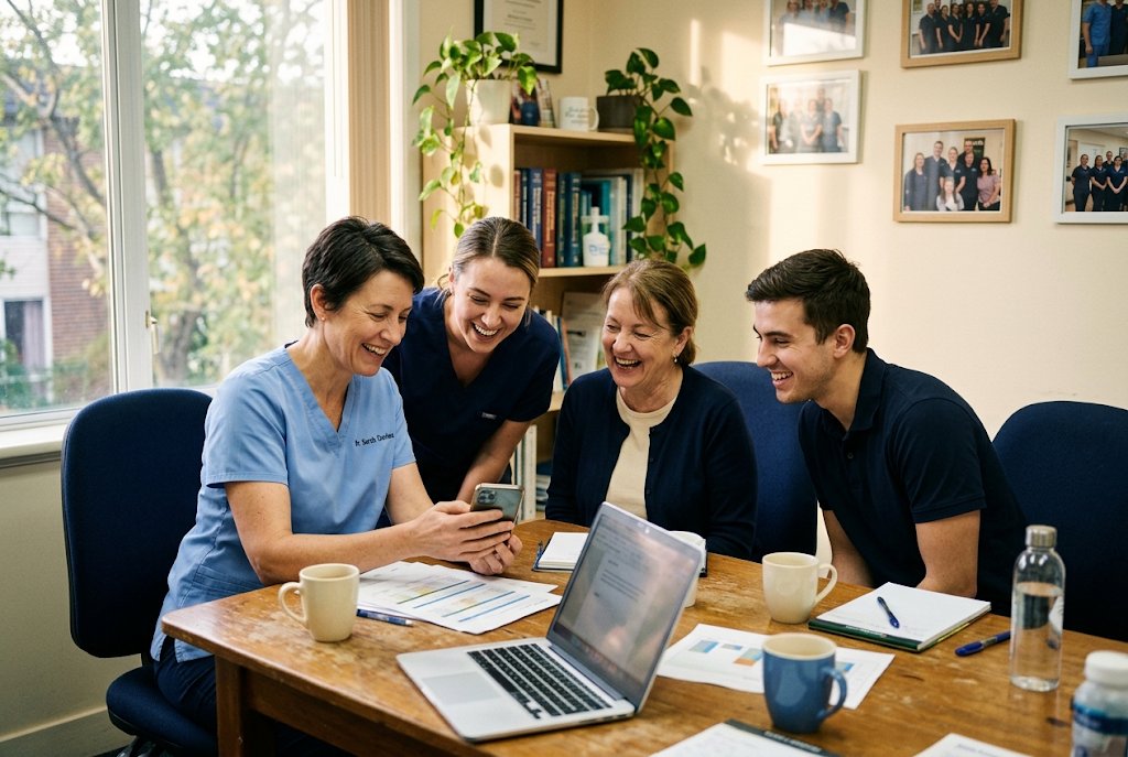 Bluetree Dental team collaborating on growth strategy