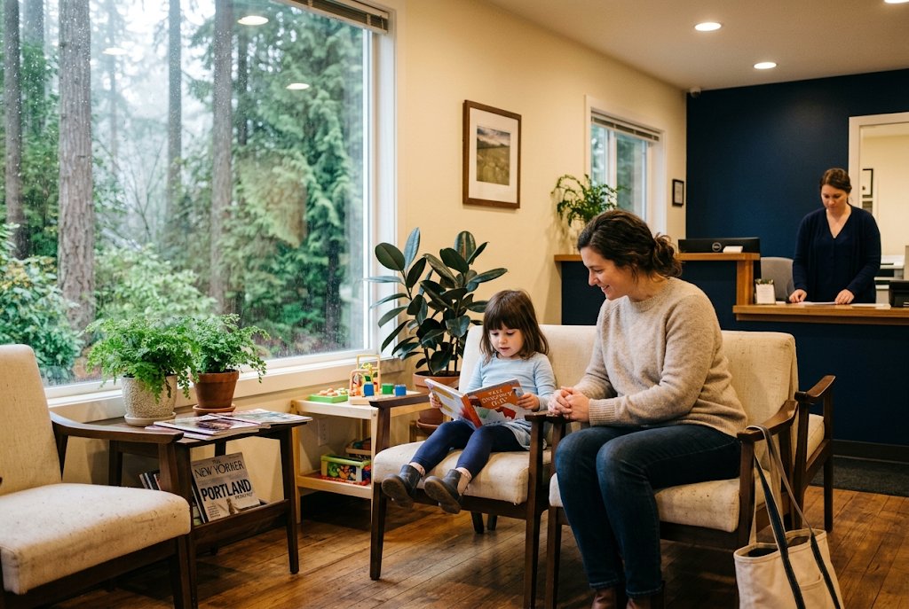Portland-area Bluetree dental practice waiting room