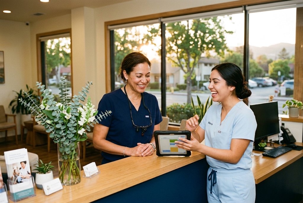 Sacramento region Bluetree dental practice front desk